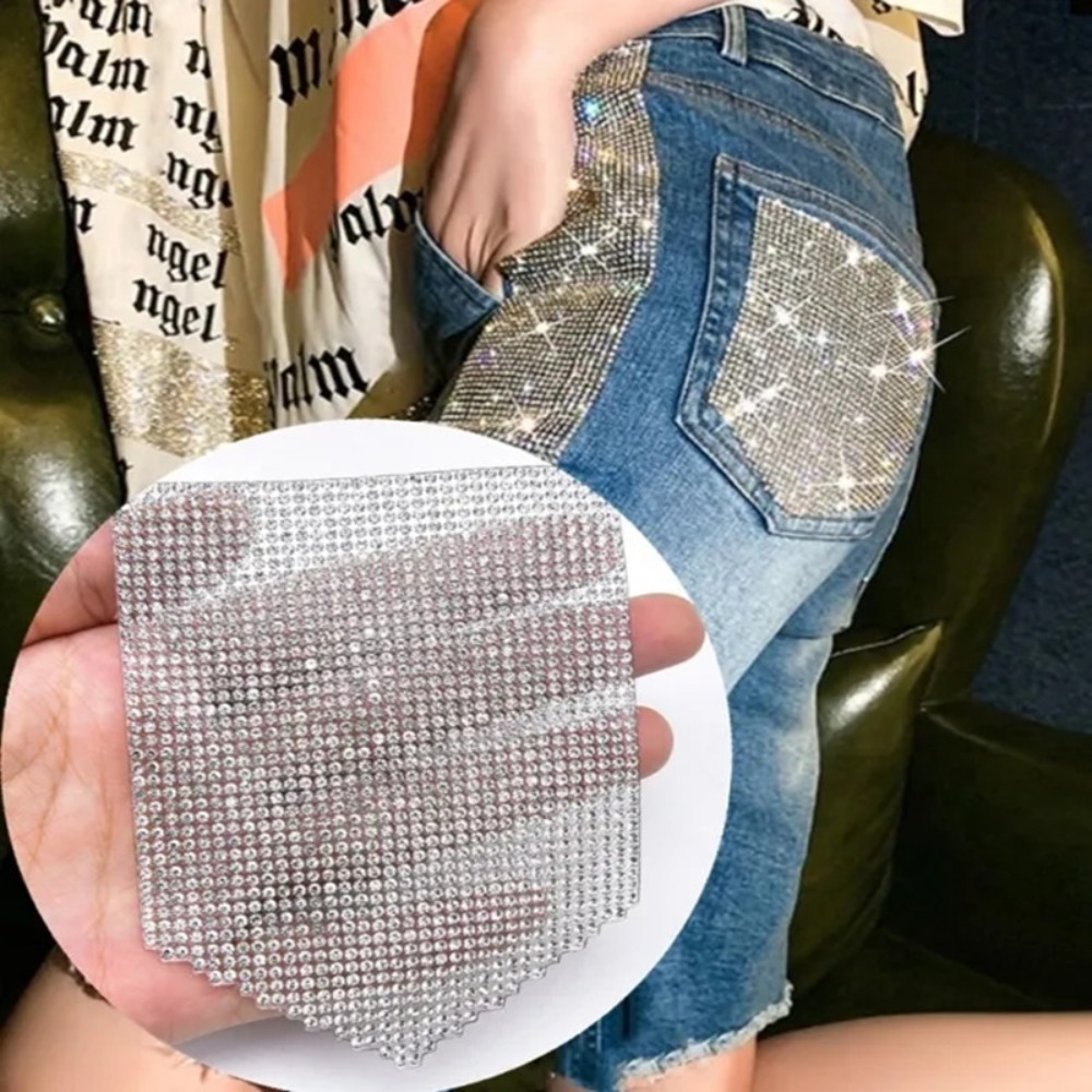 Hotfix Rhinestone Sheet - Роскошные нашивки со стразами, джинсовая аппликация,