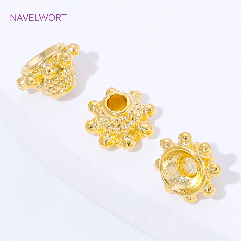 Embellishment Crafts - шапочки для бусин 2/4/8 шт. позолоченные