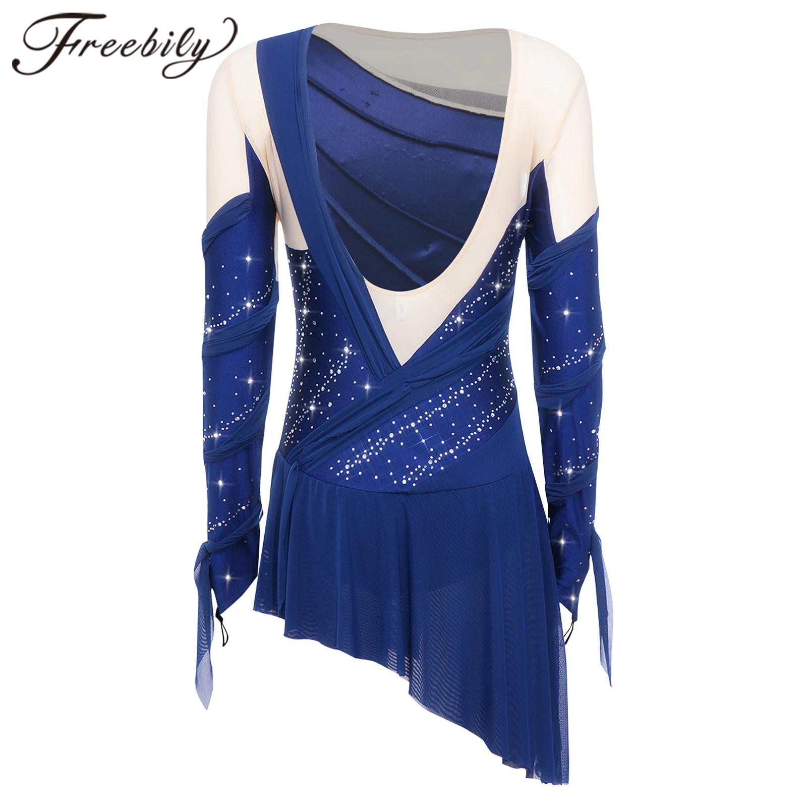 Женское платье для фигурного к – обзор и цена Rhinestone Banding Trim